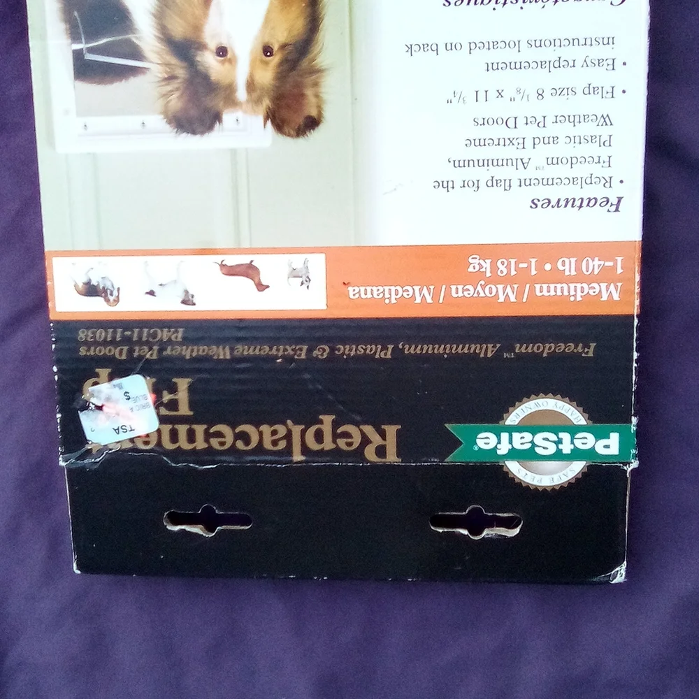 PetSafe Replacement Pet Door - White and Brown Accents
